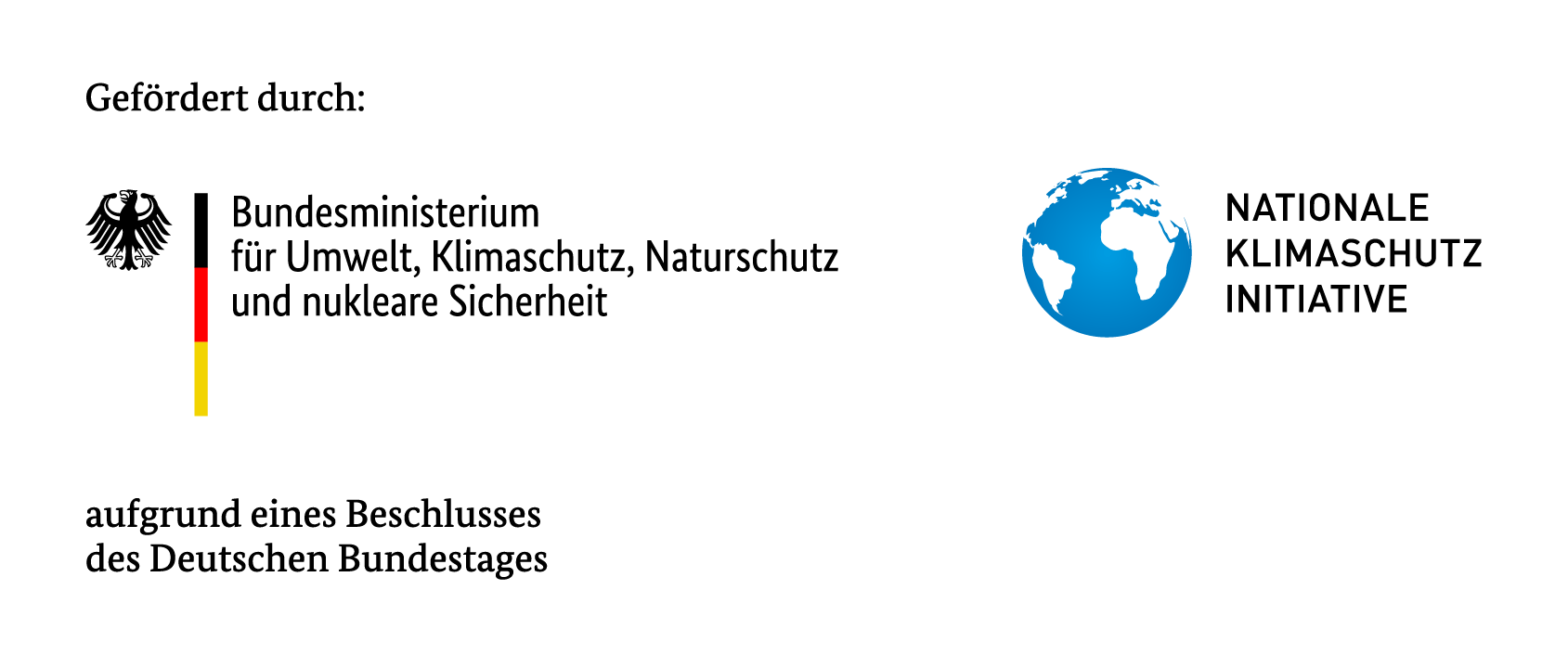 NKI-Logo: Gefördert durch: Bundesministerium für Umwelt, Klimaschutz, Naturschutz und nukleare Sicherheit; Nationale Klimaschutzinitiative; aufgrund eines Beschlusses des Deutschen Bundestages